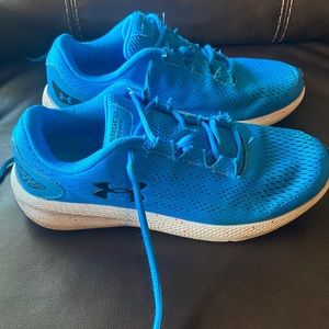 Blue Under Armour sneakers. Size 7Y.